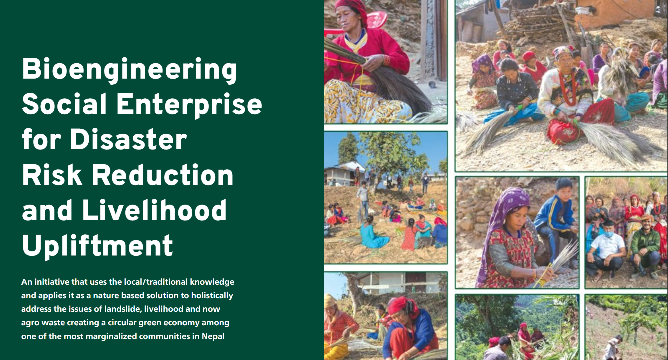 Bioengineering Social Enterprise for Disaster Risk Reduction and Livelihood Upliftment